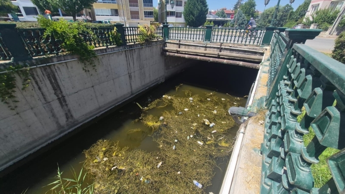 Porsuk Çayı'ndaki çöp kirliliği tepki çekti